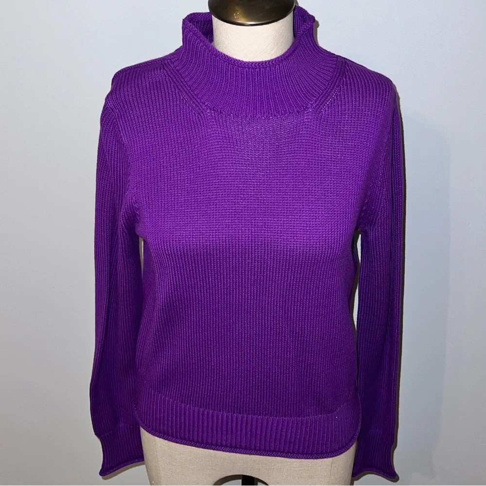 NWT J. Crew New Heritage Rollneck Trade Sweater Dark Iris XS